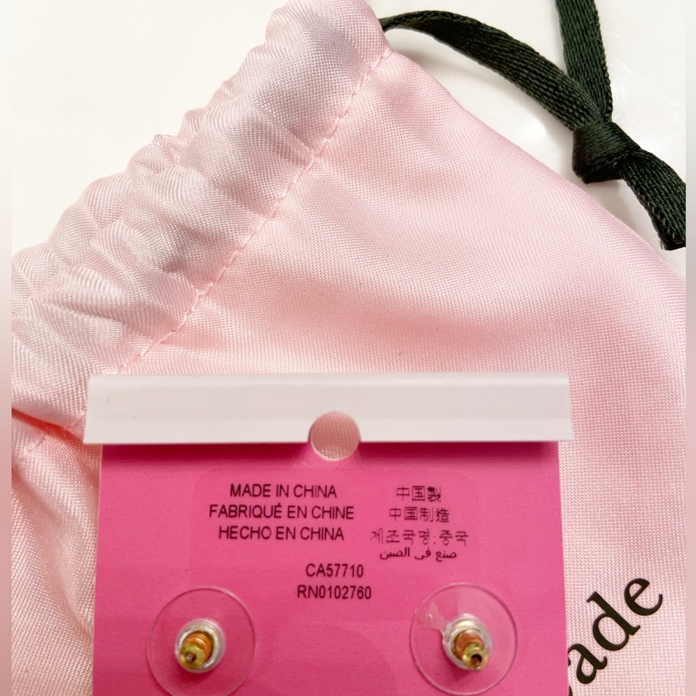 Kate Spade Rise and Shine Clear Stud Earrings New - Picture 7 of 7